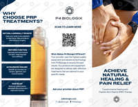 PRP for Pain Relief & Healing Marketing Brochure- Pack of 50