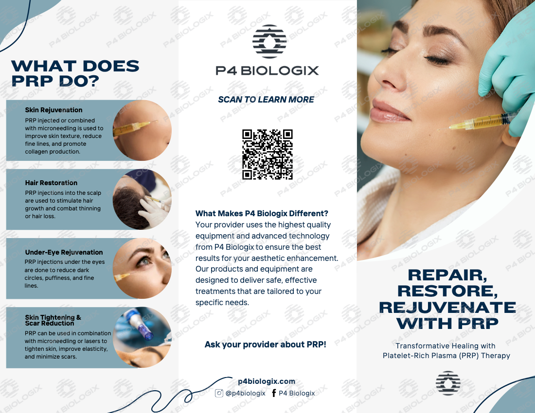 PRP for Aesthetics Marketing Brochure- Pack of 50